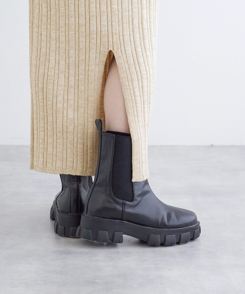 w closet（ダブルクローゼット）の「ランダムリブタイトニットスカート（スカート・レディース・ベージュ/パープル/ブラウン/ブラック・FREE）」の8枚目の写真