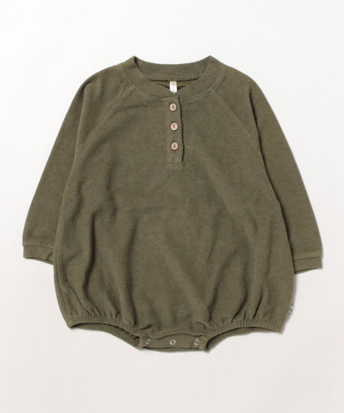 【セール】【Bs】【it】【Rylee + Cru】HENLEY BUBBLE ROMPER || ARMY（その他ベビー用品）｜Rylee + Cru（ライリーアンドクルー）