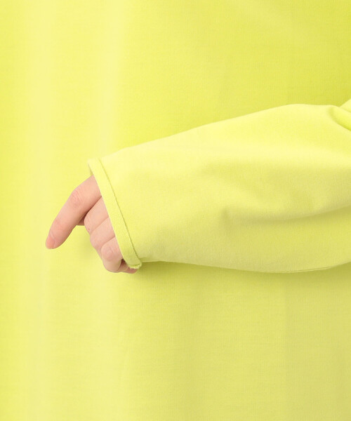 Purple&Yellow(パープルアンドイエロー)の「インレイ ラウンドネックプルオーバー(Tシャツ/カットソー・レディース・サックスブルー/イエロー×グリーン/ライトグレー・FREE)」の16枚目の写真