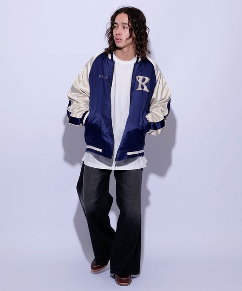 re_k by JUNRED（レクバイジュンレッド）の「re_k by JUNRED / スーべニールジャケット（ブルゾン・メンズ・ブラック/ネイビー・S/L/M）」の11枚目の写真