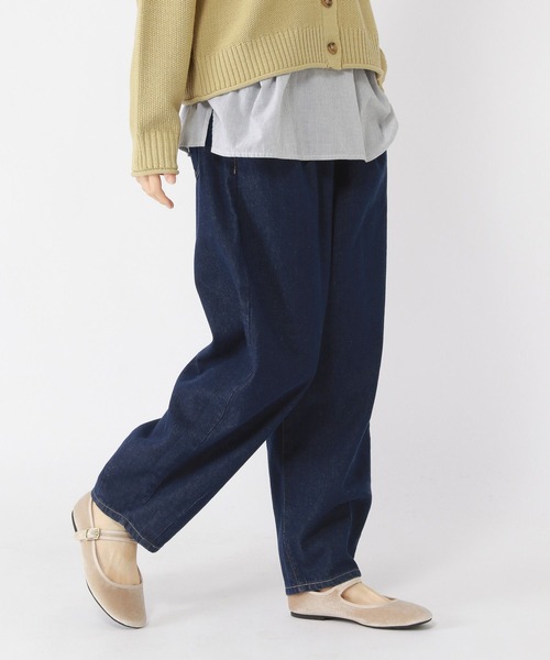 studio CLIP（スタディオクリップ）の「ソフトバレルデニムパンツ[プチ・プラスサイズあり]（デニムパンツ・レディース・モカ/インディゴブルー/ライトブルー/グレー・MEDIUM/LARGE/ﾌﾘｰ(L)/PF）」の15枚目の写真