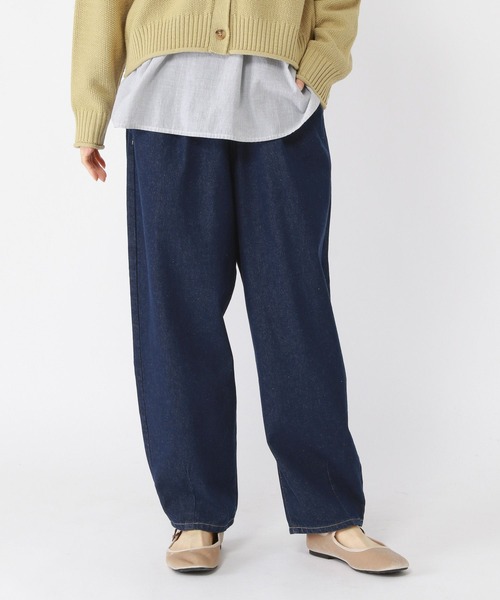 studio CLIP（スタディオクリップ）の「ソフトバレルデニムパンツ[プチ・プラスサイズあり]（デニムパンツ・レディース・モカ/インディゴブルー/ライトブルー/グレー・MEDIUM/LARGE/ﾌﾘｰ(L)/PF）」の16枚目の写真