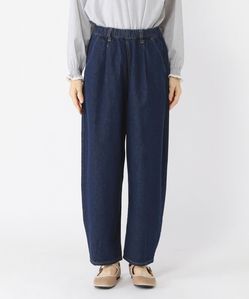 studio CLIP（スタディオクリップ）の「ソフトバレルデニムパンツ[プチ・プラスサイズあり]（デニムパンツ・レディース・モカ/インディゴブルー/ライトブルー/グレー・MEDIUM/LARGE/ﾌﾘｰ(L)/PF）」の17枚目の写真