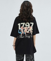 オーバーサイズ エンジェルロゴバックプリントTシャツ