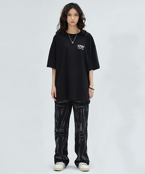 Ressaca(レサーカ)の「オーバーサイズ エンジェルロゴバックプリントTシャツ(Tシャツ/カットソー・メンズ・ブラック/ブラウン/ベージュ・L/M/XL)」の5枚目の写真