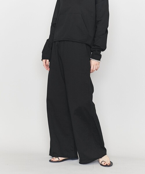 ASTRAET（アストラット）の「＜ASTRAET＞コットン ウラケ ワイド スウェットパンツ（スウェットパンツ・レディース・ブラック/ベージュ/ライトグレー・1/0）」の8枚目の写真