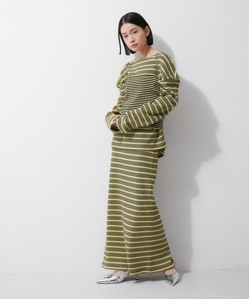 MILLER(ミラー)の「【Miller for ADAM ET ROPE'】別注WAFFLE BORDER BUSTIER(キャミソール・レディース・オフホワイト/グリーン系その他・FREE)」の6枚目の写真