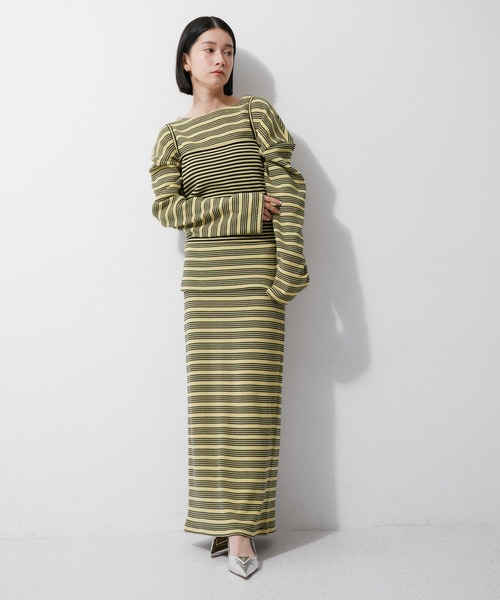 MILLER(ミラー)の「【Miller for ADAM ET ROPE'】別注WAFFLE BORDER BUSTIER(キャミソール・レディース・オフホワイト/グリーン系その他・FREE)」の7枚目の写真