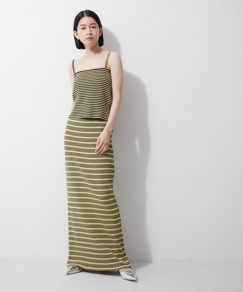 MILLER(ミラー)の「【Miller for ADAM ET ROPE'】別注WAFFLE BORDER BUSTIER(キャミソール・レディース・オフホワイト/グリーン系その他・FREE)」の8枚目の写真