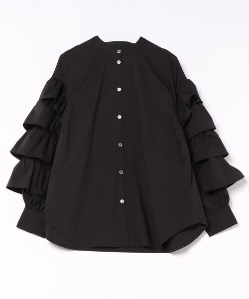 STYLEBLOCK（スタイルブロック）の「ブロードフリルスリーブブラウス（シャツ/ブラウス・レディース・ピンク/ブルー/ブラック/ホワイト・M）」の3枚目の写真