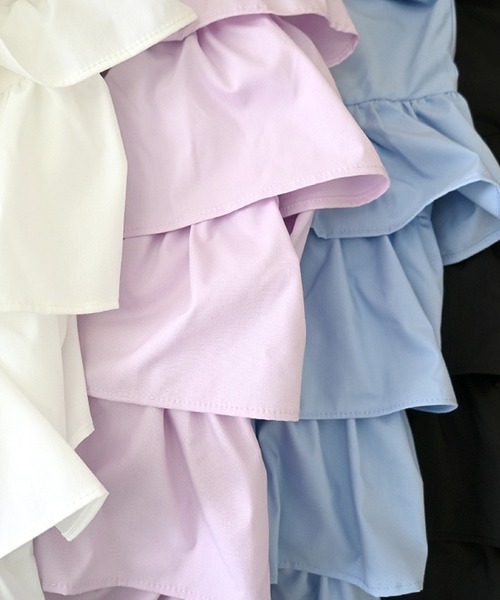 【出品6/10まで】ブルレア bluelea✩フリルスリーブブラウス［新品未使用 ブルレア bleulea✩フリルスリーブブラウス［新品未使用