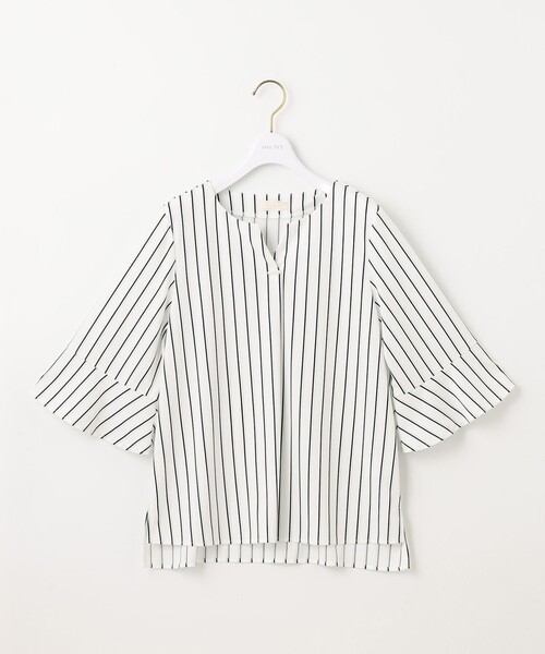 ANY SIS（エニィスィス）の「【接触冷感・吸水速乾・UVケア】エアリードレープスムース 七分袖 ブラウス（シャツ/ブラウス・レディース・ライトグリーン系/ネイビー系9/ホワイト系/ホワイト系1/ライトグレー系9/ブルー系・2）」の20枚目の写真