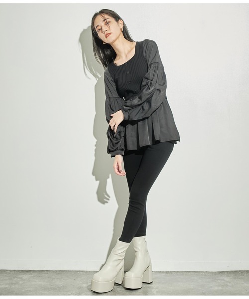 ANAP（アナップ）の「リングジップストレッチスキニーパンツ（その他パンツ・レディース・ブラック・S/M）」の13枚目の写真