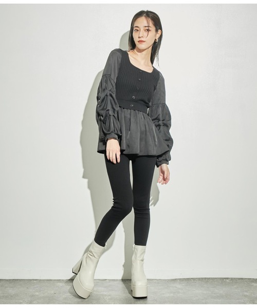 ANAP（アナップ）の「リングジップストレッチスキニーパンツ（その他パンツ・レディース・ブラック・S/M）」の9枚目の写真