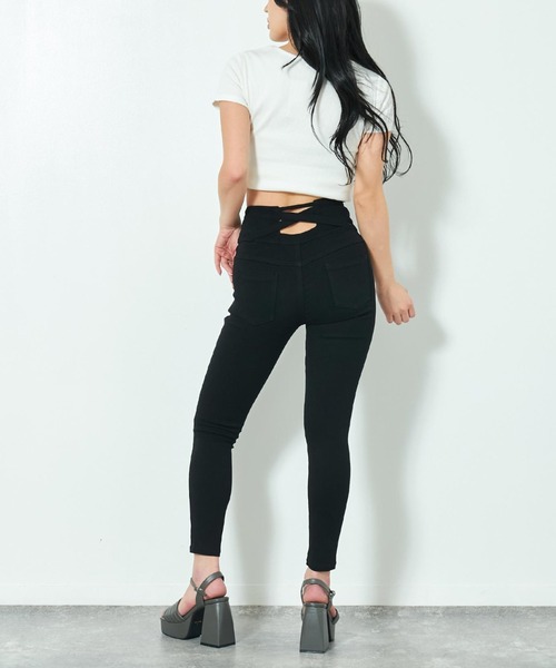 ANAP（アナップ）の「リングジップストレッチスキニーパンツ（その他パンツ・レディース・ブラック・S/M）」の10枚目の写真