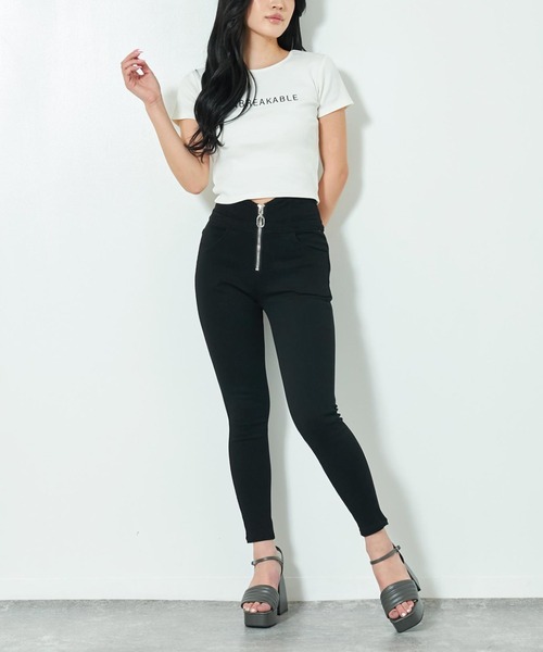 ANAP（アナップ）の「リングジップストレッチスキニーパンツ（その他パンツ・レディース・ブラック・S/M）」の12枚目の写真