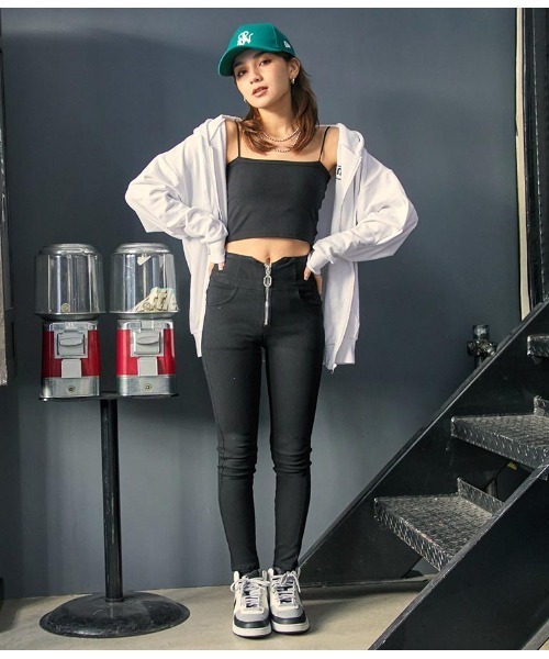 ANAP（アナップ）の「リングジップストレッチスキニーパンツ（その他パンツ・レディース・ブラック・S/M）」の11枚目の写真
