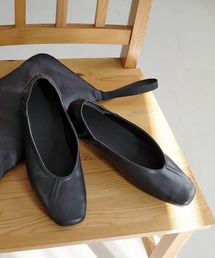 スクエアトゥフォーマル携帯シューズ/収納ポーチ付きスリッパ