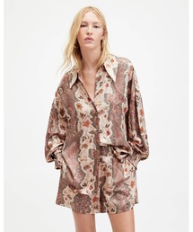 ALLSAINTS | CHARLI CASCADE PRINT SILK BLEND SHIRT | CHARLI CASCADE プリント シルク ブレンド シャツ(シャツ/ブラウス)
