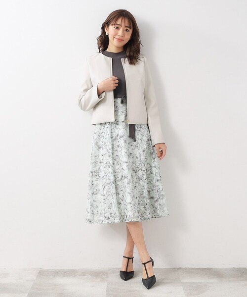 index(インデックス)の「◆≪S-LLsize≫ シンセティックレザーノーカラーブルゾン【ストレッチ/洗える】(ブルゾン・レディース・ブラック/ライトベージュ/ナチュラル・40/38/42/36)」の9枚目の写真