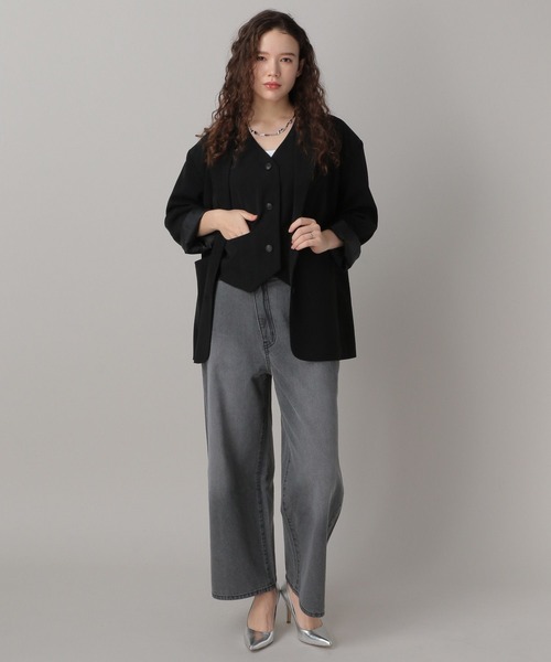 FOREVER 21(フォーエバー トゥエンティーワン)の「【2024SS】ショートジレ(ベスト・レディース・グレー/ブラック・SMALL/MEDIUM)」の11枚目の写真