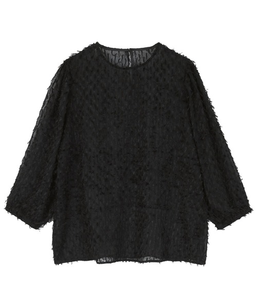 UR'S（ユアーズ）の「フリンジドビーボリュームスリーブトップス（Tシャツ/カットソー・レディース・ライトブルー/ブラック/ホワイト・L/M/S）」の22枚目の写真