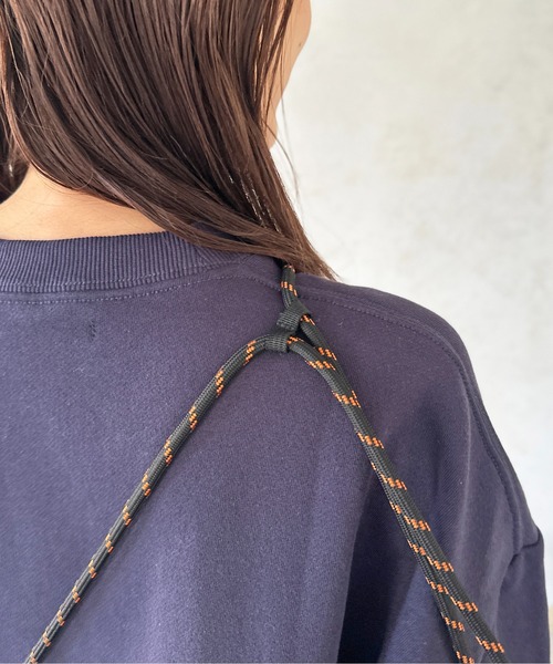 UNIVERSAL OVERALL（ユニバーサルオーバーオール）の「パラコードナイロンメッシュショルダー（ショルダーバッグ・メンズ・ネイビー/オレンジ/ブラック・FREE）」の5枚目の写真