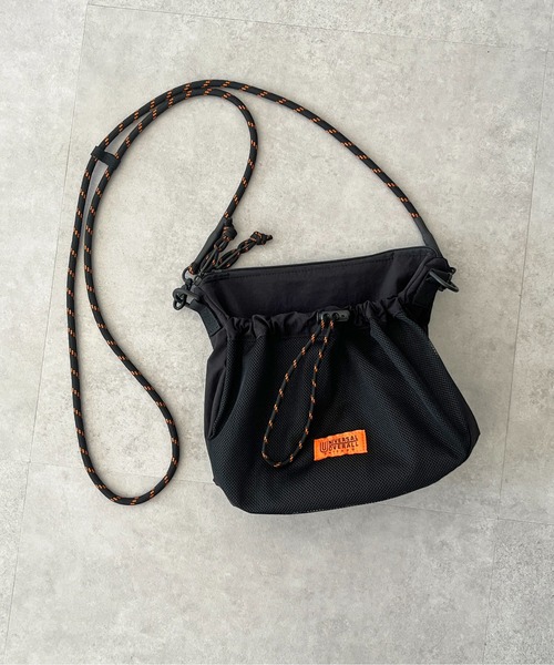 UNIVERSAL OVERALL（ユニバーサルオーバーオール）の「パラコードナイロンメッシュショルダー（ショルダーバッグ・メンズ・ネイビー/オレンジ/ブラック・FREE）」の6枚目の写真