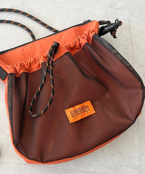 UNIVERSAL OVERALL（ユニバーサルオーバーオール）の「パラコードナイロンメッシュショルダー（ショルダーバッグ・メンズ・ネイビー/オレンジ/ブラック・FREE）」の14枚目の写真