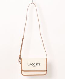 《LACOSTE》HERITAGE CANVAS FLAP CROSSOVER BAG