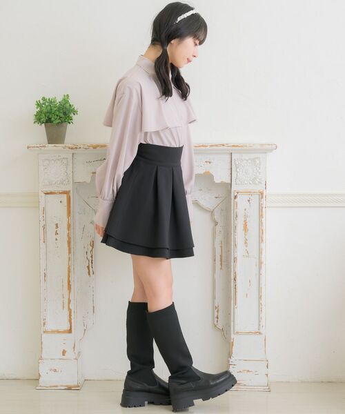 ems excite（エムズエキサイト）の「ロゴ刺繍フリルSH（シャツ/ブラウス・レディース・ホワイト/ピンク/ブルー系その他・FREE）」の20枚目の写真
