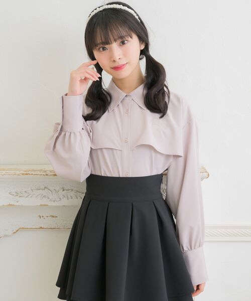 ems excite（エムズエキサイト）の「ロゴ刺繍フリルSH（シャツ/ブラウス・レディース・ホワイト/ピンク/ブルー系その他・FREE）」の15枚目の写真