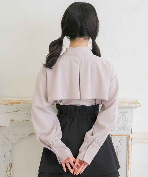 ems excite（エムズエキサイト）の「ロゴ刺繍フリルSH（シャツ/ブラウス・レディース・ホワイト/ピンク/ブルー系その他・FREE）」の18枚目の写真