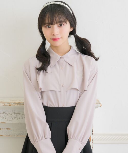 ems excite（エムズエキサイト）の「ロゴ刺繍フリルSH（シャツ/ブラウス・レディース・ホワイト/ピンク/ブルー系その他・FREE）」の14枚目の写真