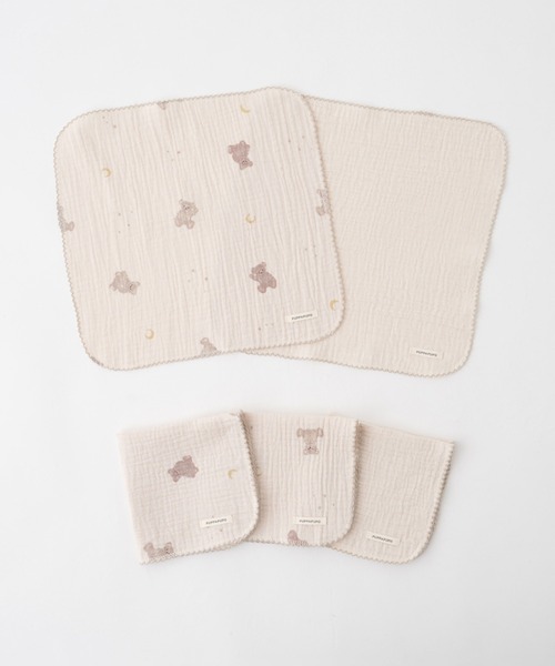 PUPPAPUPO(プッパプーポ)の「ハンカチ 5枚セット(その他ベビー用品・キッズ・グレイッシュベージュ/その他/ミント/ホワイト系その他/ブラウン系その他2/ピンク系その他/イエロー系その他/ベビーピンク/ブラウン系その他/レッド/イエロー/モカ/ベージュ/その他1/ライトベージュ/ライトブルー・FREE)」の7枚目の写真