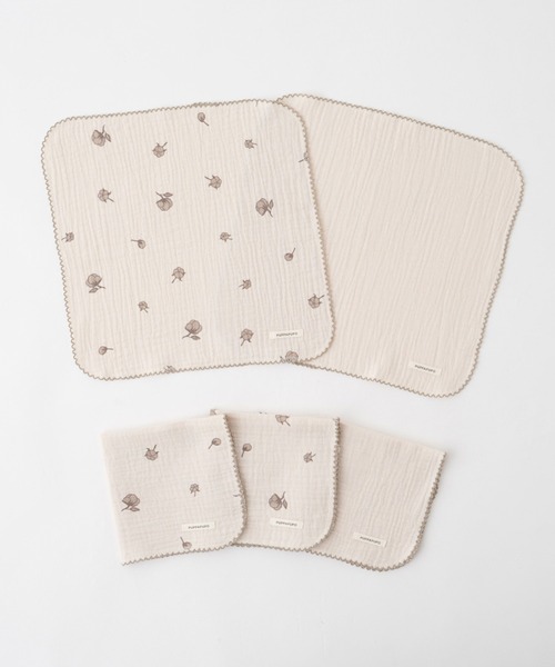 PUPPAPUPO(プッパプーポ)の「ハンカチ 5枚セット(その他ベビー用品・キッズ・グレイッシュベージュ/その他/ミント/ホワイト系その他/ブラウン系その他2/ピンク系その他/イエロー系その他/ベビーピンク/ブラウン系その他/レッド/イエロー/モカ/ベージュ/その他1/ライトベージュ/ライトブルー・FREE)」の3枚目の写真