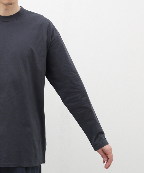 CALMER（カルメール）の「【CALMER / カルメール】別注 ナチュラルダイ ロング Tシャツ（Tシャツ/カットソー・メンズ・チャコールグレー/スカイブルー/ホワイト・MEDIUM/LARGE）」の10枚目の写真