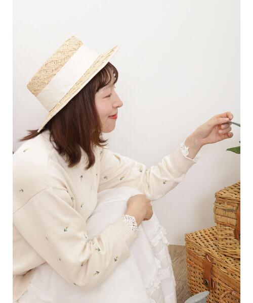 Samansa Mos2（サマンサ モスモス）の「花柄刺繍リングドットボタン