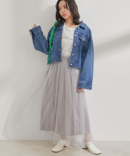 VIS（ビス）の「【2WAY】チュールロングスカート（スカート・レディース・グレー/ブラック・FREE）」の11枚目の写真