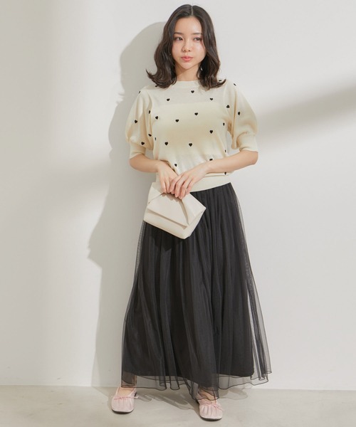VIS（ビス）の「【2WAY】チュールロングスカート（スカート・レディース・グレー/ブラック・FREE）」の5枚目の写真