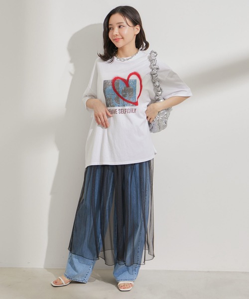 VIS（ビス）の「【2WAY】チュールロングスカート（スカート・レディース・グレー/ブラック・FREE）」の9枚目の写真