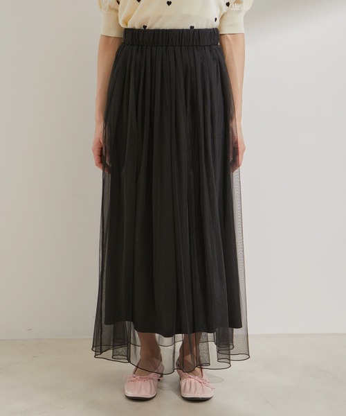 VIS（ビス）の「【2WAY】チュールロングスカート（スカート・レディース・グレー/ブラック・FREE）」の19枚目の写真