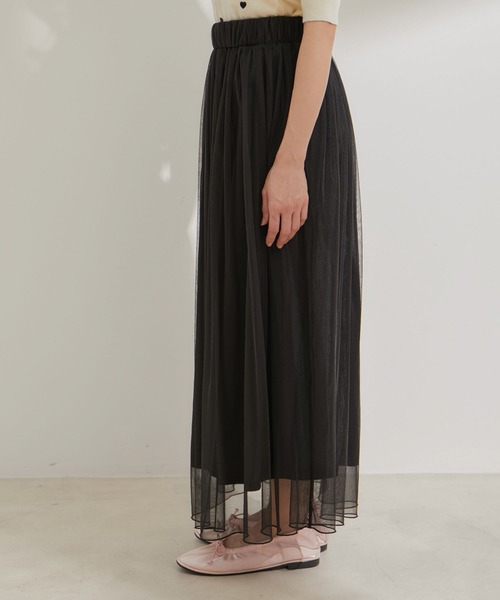 VIS（ビス）の「【2WAY】チュールロングスカート（スカート・レディース・グレー/ブラック・FREE）」の20枚目の写真