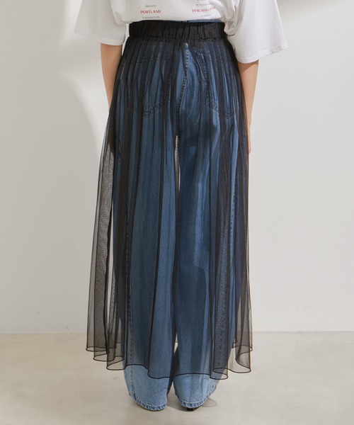 VIS（ビス）の「【2WAY】チュールロングスカート（スカート・レディース・グレー/ブラック・FREE）」の14枚目の写真