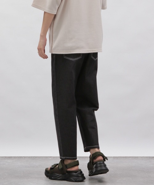 LAKOLE（ラコレ）の「イージーワイドデニムパンツ / 108942（デニムパンツ・メンズ・ブラック/サックスブルー/ネイビー・LARGE/MEDIUM/SMALL）」の5枚目の写真