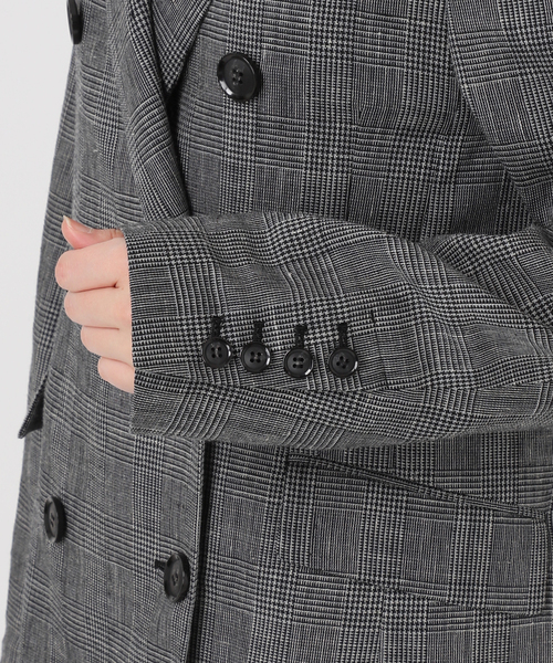 AP STUDIO - AP STUDIO リネンミックスチェックドジャケット リネンミックスチェックドジャケット（テーラードジャケット