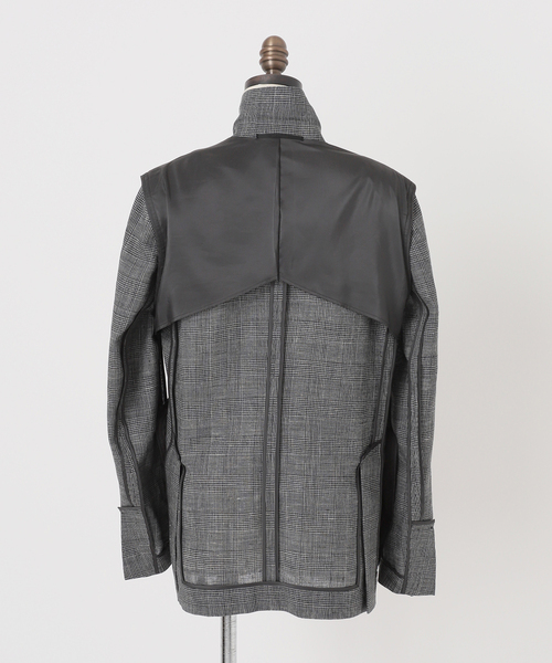 AP STUDIO（エーピーストゥディオ）の「リネンミックスチェックドジャケット（テーラードジャケット・レディース・チャコールグレー・36/38）」の20枚目の写真