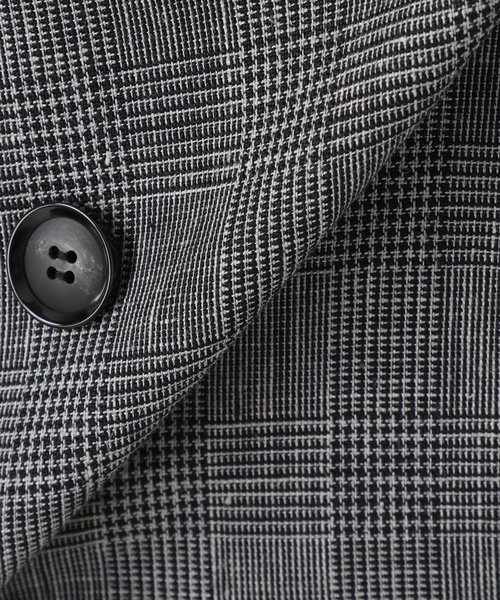 リネンミックスチェックドジャケット（テーラードジャケット）｜AP