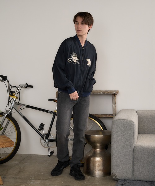 REMI RELIEF（レミレリーフ）の「REMI RELIEF/レミレリーフ キュプラ綿ツイルブルゾン(刺繍:龍)（ブルゾン・メンズ・ブラック系・XL/M）」の13枚目の写真