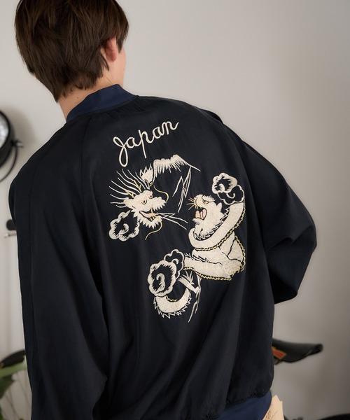 REMI RELIEF（レミレリーフ）の「REMI RELIEF/レミレリーフ キュプラ綿ツイルブルゾン(刺繍:龍)（ブルゾン・メンズ・ブラック系・XL/M）」の12枚目の写真